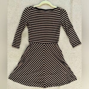 Uniqlo a-line striped vintage dress XS